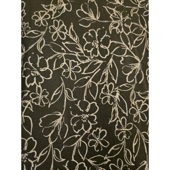 HANG TEN UPF 50+ Stretchy Floral SWIM TEE-RASH GUARD w/Pocket - Med, Black Gray - Picture 4 of 6